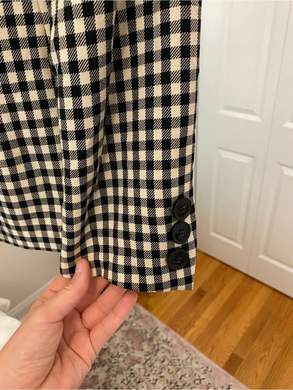 Christian Dior The Suit Vintage Wool Gingham Double-Breasted Jacket